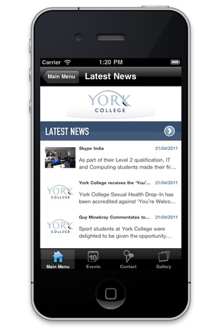 York College screenshot 2