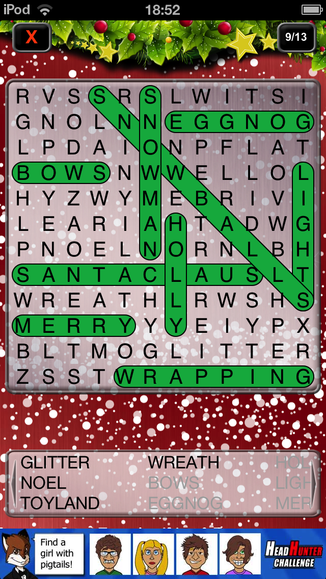 Word Search Xmas Party screenshot 4