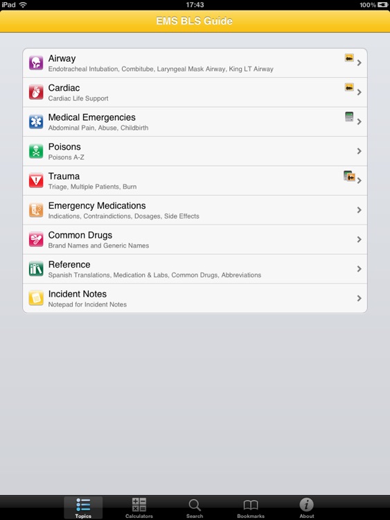 EMS BLS for iPad