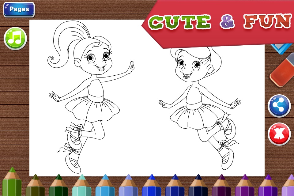 Coloring Pages for Girls - Fun Games for Kids screenshot 3