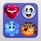 Emoji Art+ has internal Emoji smiley keyboard which contains over 1000 Emoji icons and over 500 Emoji expression stickers