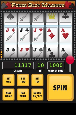 POKER SLOT MACHINE FREE 1.0 IOS
