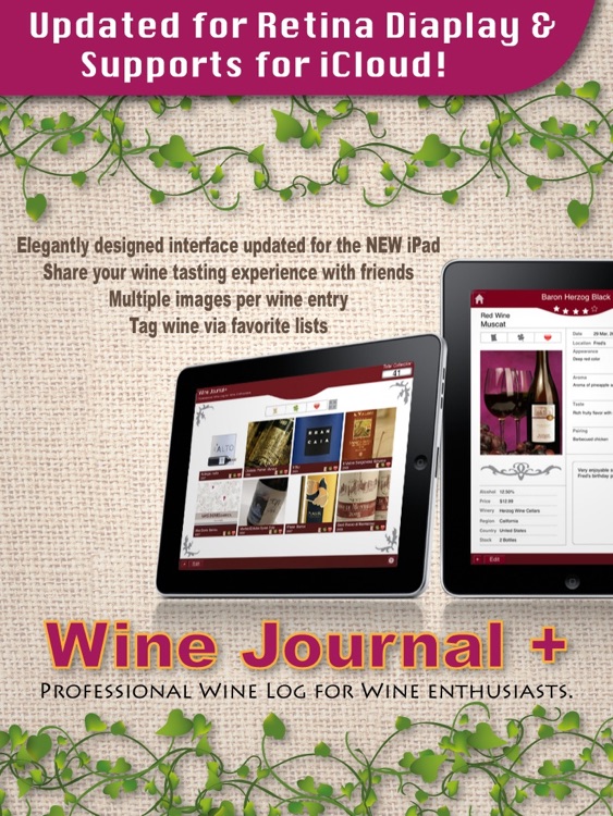 Wine Journal+ Professional Wine Log for Wine En...