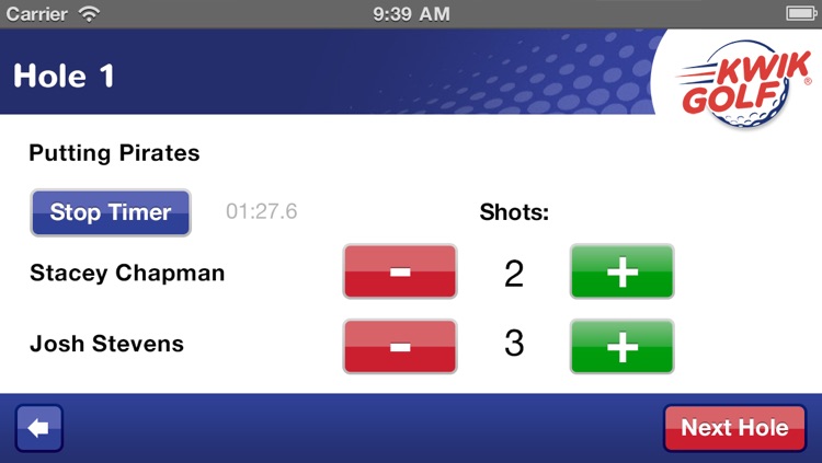 Kwik Golf Scorecard Mobile