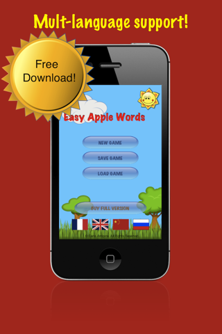 Easy Apple Words: Learn English, Russian, French and Chinese for Free screenshot 2