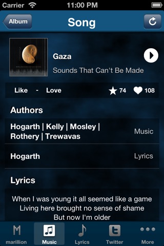 marillion (Unofficial app) screenshot 3