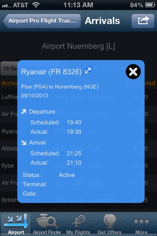 Nurnberg Flight Info + Flight Tracker screenshot 2