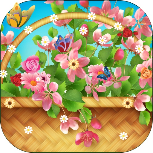 Spring Bouquet Basket Flower Drop - A Collection Game for Girls iOS App