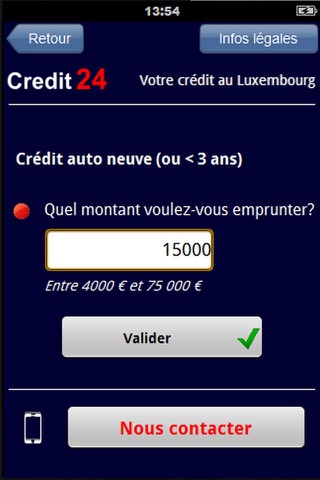Simulation de crédit Luxembourg screenshot 2