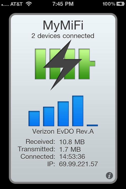 MyMiFi - monitor your MiFi signal and battery