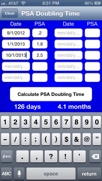 PSA Doubling