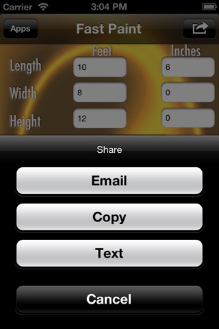 Fast Paint Calculator With Email screenshot 2