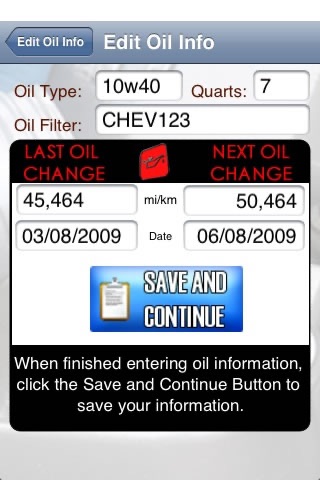 Oil Change - Track any vehicle screenshot 3