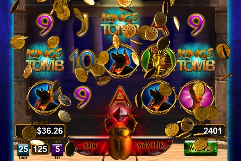 Kings Tomb Video Slot Machine screenshot 2