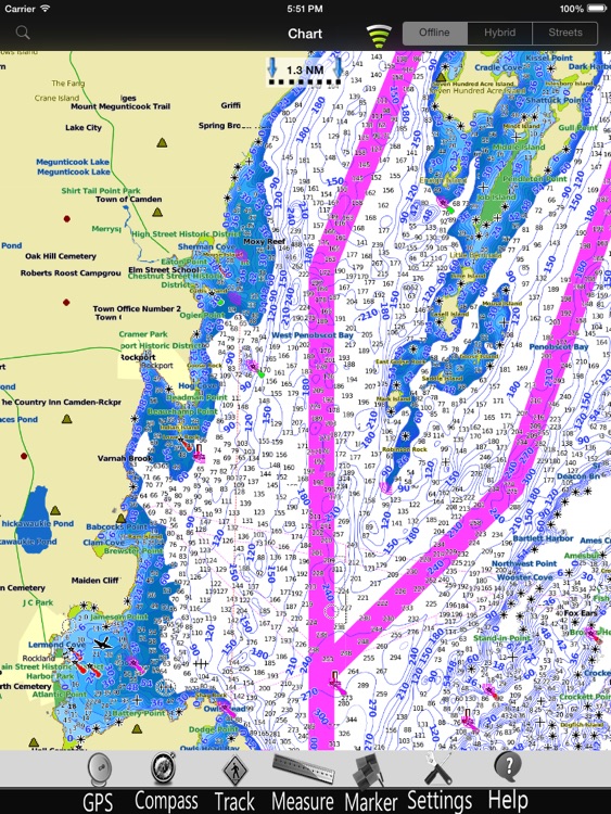 Maine GPS Nautical Charts Pro