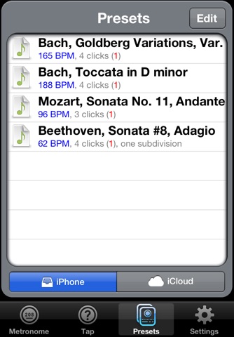 Скриншот из iTempo : Professional Metronome