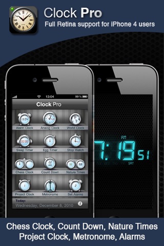 Clock Pro Free - Alarms, Clocks & Alarm Clock screenshot 2