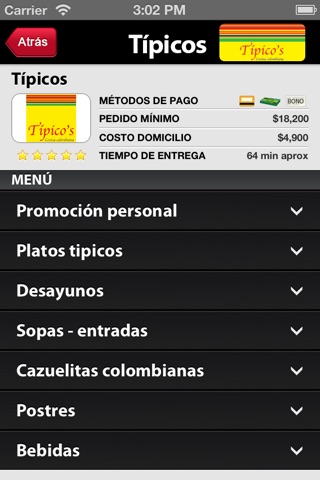 Típicos screenshot 2