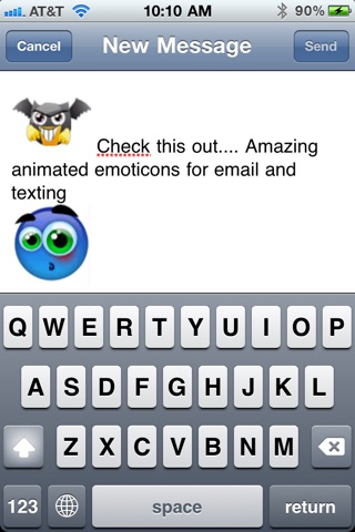 Animated Emoticons for SMS/MMS and Email screenshot 2