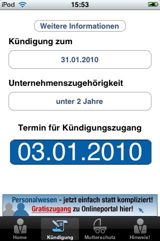 Rechner Arbeitsrecht screenshot 2