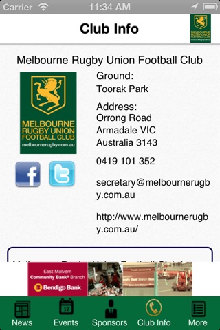 Melbourne Rugby Union Football Club screenshot 3