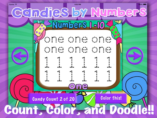 Candy by Numbers - Color, Count, and Doodle Book(圖1)-速報App