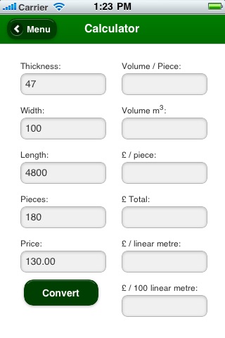 BSW Timber Calculator screenshot 2