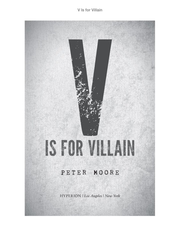 v is for villain by peter moore