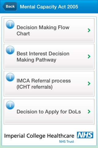 MCA & MHA Decision Pathways screenshot 2