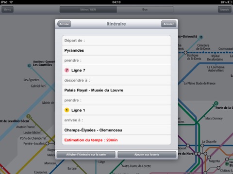 Paris Metro for iPad screenshot 4
