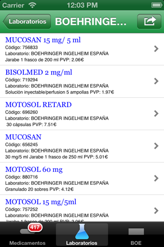 417 Medicamentos Excluidos screenshot 3