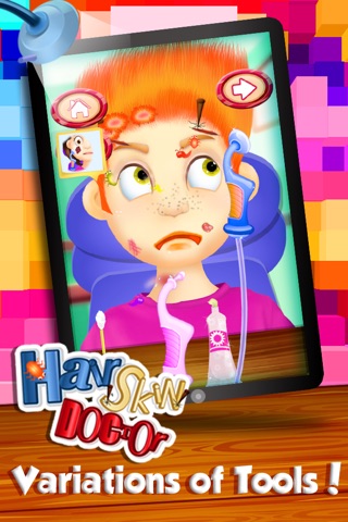 Hair & Skin Doctor – Little Kids Head & Face Treatment Game screenshot 2