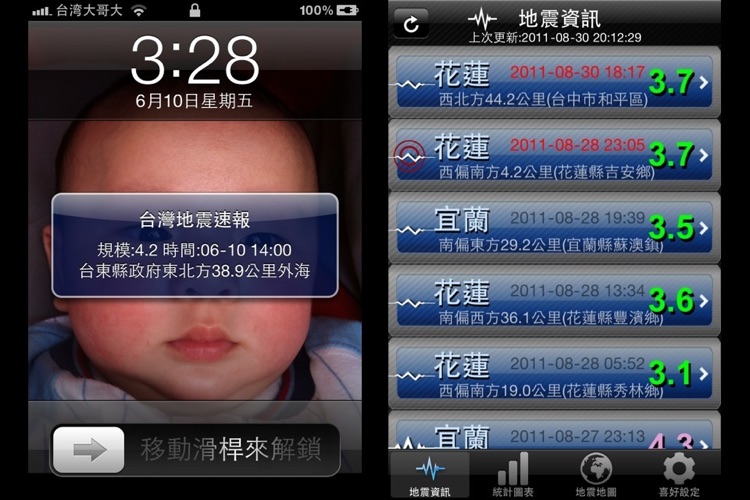 台灣地震速報-Earthquakes Express Taiwan