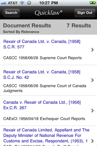 LexisNexis® Quicklaw® screenshot 2