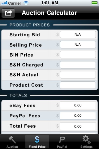 eBay & PayPal Fee Calculator screenshot 3