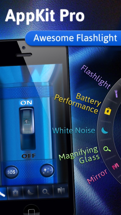 AppKitPro: Flash+Battery+Mirror+Magnifier+White Noise