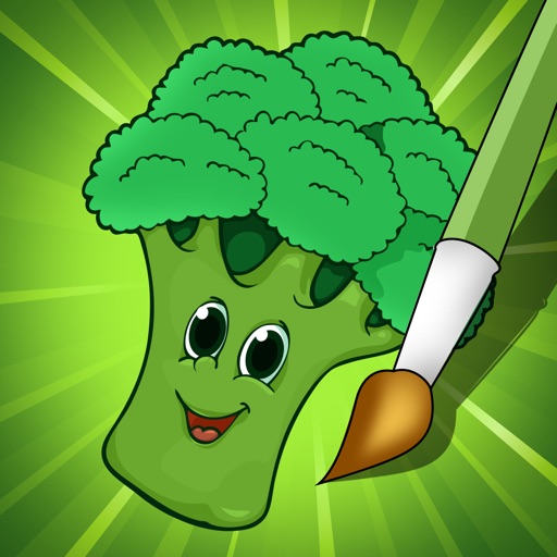 A Vegetable Coloring Book for Children: Learn to color the world of food, fruits and vegetables iOS App