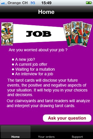 JOB TAROT screenshot 2