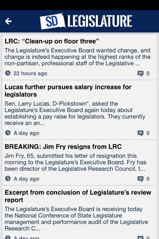 South Dakota Legislature & Gov. screenshot 2