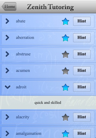 The Zenith of SAT Vocabulary Flashcards screenshot 3