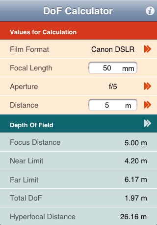 DoF Calculator