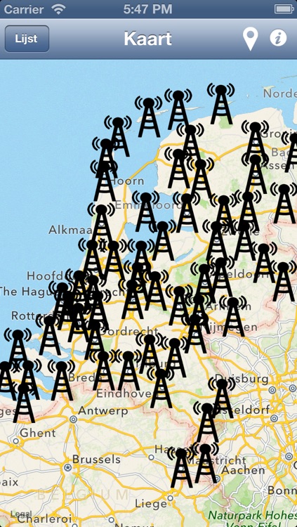 Alle radio-frequenties in Nederland via GPS