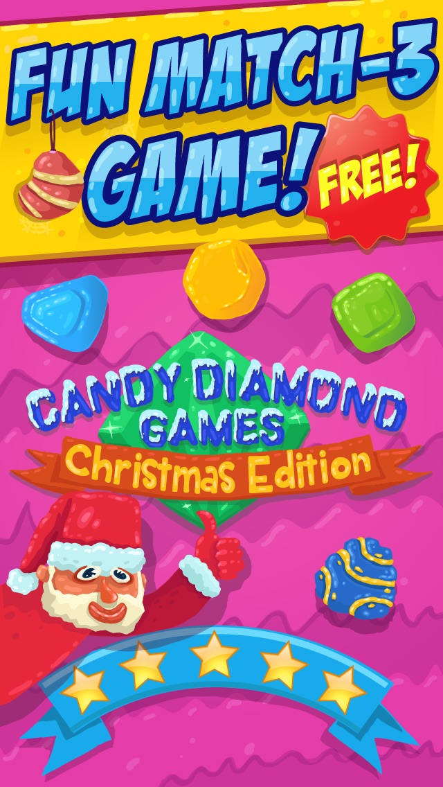 CANDY DIAMOND GAMES CHRISTMAS - COOL CANDIES AND JEWELS SWAPPING MATCH 3 PUZZLE GAME FOR KIDS HD FREE 1.0 IOS