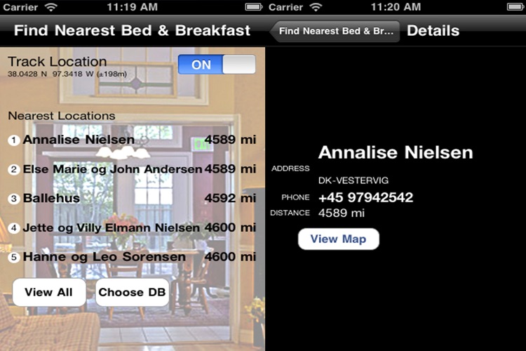 Find Nearest Bed & Breakfast
