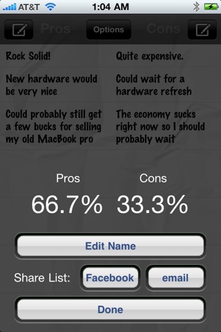 Pros & Cons screenshot 2