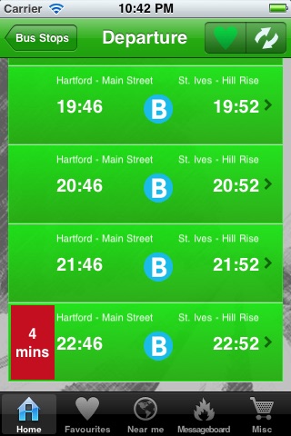 Cambridge Guided Busway - Timetable screenshot 2