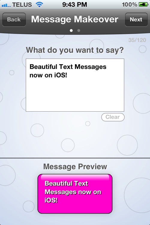 Message Makeover - Colorful Text Message Bubbles