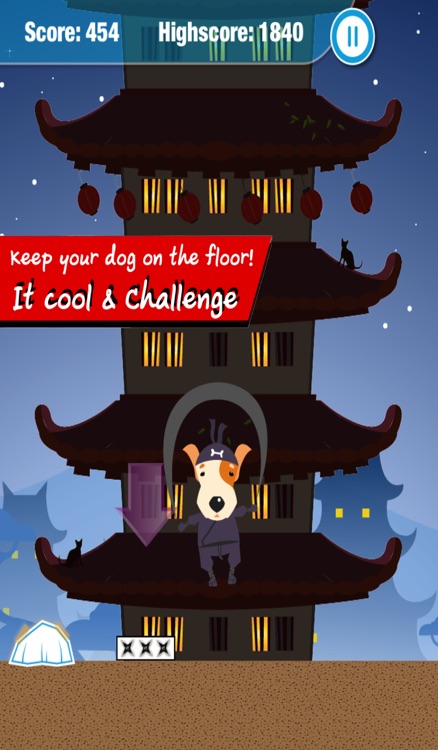 Dog ninja jump : Sky fly puppy run race screenshot-3