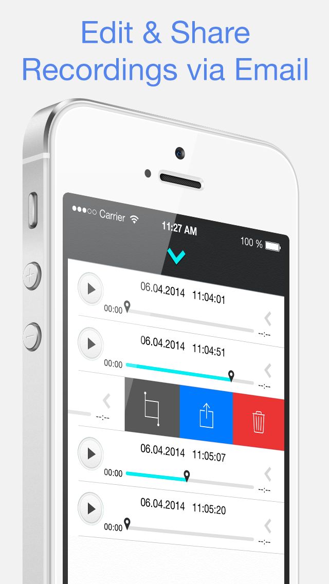 How to cancel & delete VoiceNotes© Voice Recorder from iphone & ipad 1