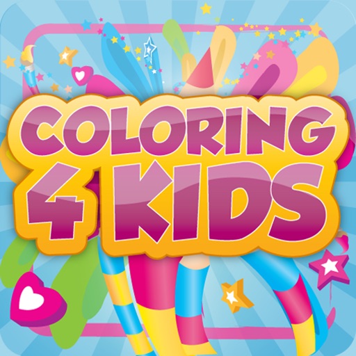 Coloring 4 Kids - Kids Coloring Book with Grading Feature, Voice Feedback, Stickers, and Picture Frames icon